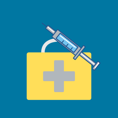 syringe and first aid kit