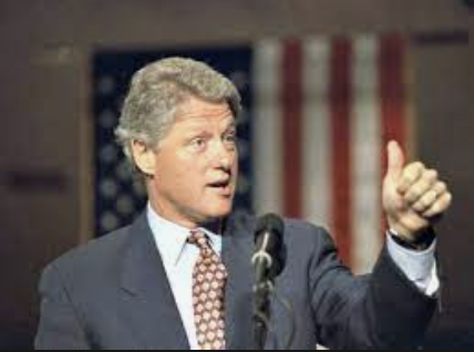 Bill Clinton Gives a Thumbs Up